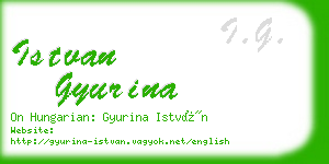 istvan gyurina business card